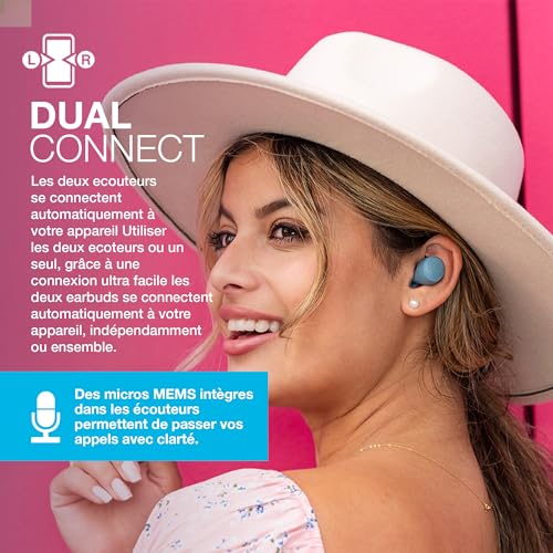 JLab Go Air Pop Ecouteurs Bluetooth sans Fil - Écouteurs Intra-Auriculaires avec Micro, 32+ Heures d'Autonomie, Ecouteur et Boîtier de Charge USB, Oreillette Son Personnalisé EQ3, Gris – Image 4