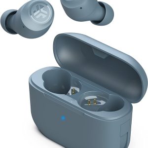 JLab Go Air Pop Ecouteurs Bluetooth sans Fil - Écouteurs Intra-Auriculaires avec Micro, 32+ Heures d'Autonomie, Ecouteur et Boîtier de Charge USB, Oreillette Son Personnalisé EQ3, Gris