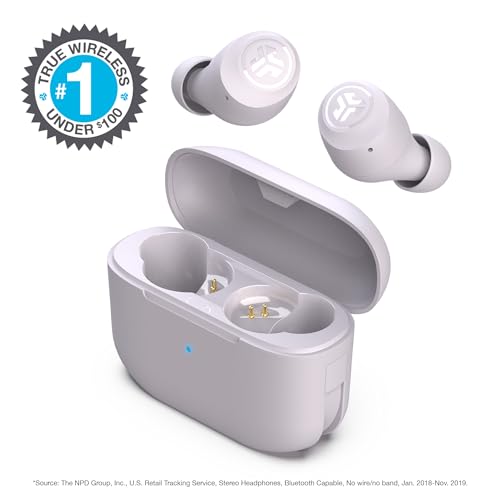 JLab Go Air Pop Ecouteurs Bluetooth sans Fil - Écouteurs Intra-Auriculaires avec Micro, 32+ Heures d'Autonomie, Ecouteur et Boîtier de Charge USB, Oreillette Son Personnalisé EQ3, Lilas – Image 3