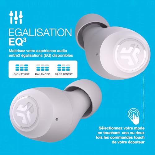 JLab Go Air Pop Ecouteurs Bluetooth sans Fil - Écouteurs Intra-Auriculaires avec Micro, 32+ Heures d'Autonomie, Ecouteur et Boîtier de Charge USB, Oreillette Son Personnalisé EQ3, Lilas – Image 7