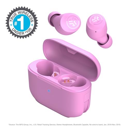 JLab Go Air Pop Ecouteurs Bluetooth sans Fil - Écouteurs Intra-Auriculaires avec Micro, 32+ Heures d'Autonomie, Ecouteur et Boîtier de Charge USB, Oreillette Son Personnalisé EQ3, Rose – Image 3