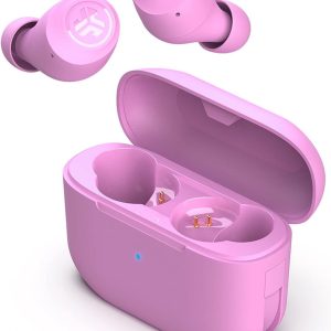 JLab Go Air Pop Ecouteurs Bluetooth sans Fil - Écouteurs Intra-Auriculaires avec Micro, 32+ Heures d'Autonomie, Ecouteur et Boîtier de Charge USB, Oreillette Son Personnalisé EQ3, Rose