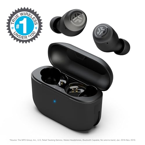 JLab Go Pop Ecouteurs Bluetooth sans Fil - Écouteurs Intra-Auriculaires avec Micro, 35+ Heures d'Autonomie, Ecouteur et Boîtier de Charge USB, Oreillette Son Personnalisé EQ3, Noir – Image 3
