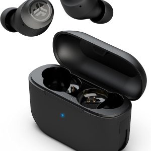 JLab Go Pop Ecouteurs Bluetooth sans Fil - Écouteurs Intra-Auriculaires avec Micro, 35+ Heures d'Autonomie, Ecouteur et Boîtier de Charge USB, Oreillette Son Personnalisé EQ3, Noir