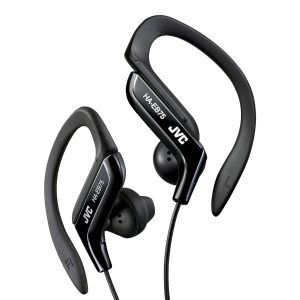 JVC, Ecouteurs Clip Oreille Sport réglable pour Un Ajustement Parfait, HA-EB75-BN-U (Noir)