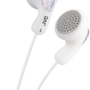 JVC Gumy Ecouteur Intra Auriculaire, Confort Optimal Grâce à Un Corps en Caoutchouc Souple, Reproduction Puissante, Choix de Couleurs Vives - HA-F14-WN-U