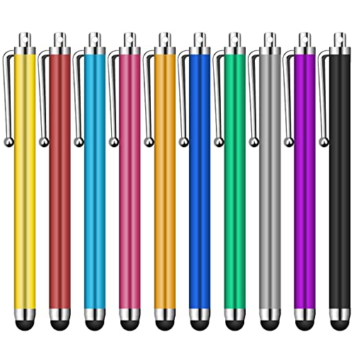 Jsdoin Lot de 10 Stylets universels capacitifs pour écran Tactile, tablettes, iPad Mini, iPad Pro, iPad Air, Smartphones, Plusieurs Couleurs – Image 2