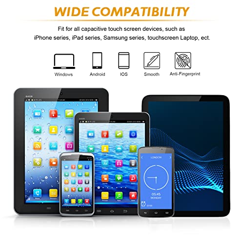 Jsdoin Lot de 10 Stylets universels capacitifs pour écran Tactile, tablettes, iPad Mini, iPad Pro, iPad Air, Smartphones, Plusieurs Couleurs – Image 4