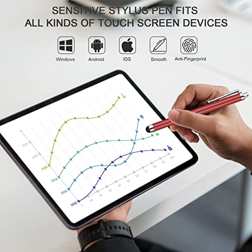 Jsdoin Lot de 10 Stylets universels capacitifs pour écran Tactile, tablettes, iPad Mini, iPad Pro, iPad Air, Smartphones, Plusieurs Couleurs – Image 6