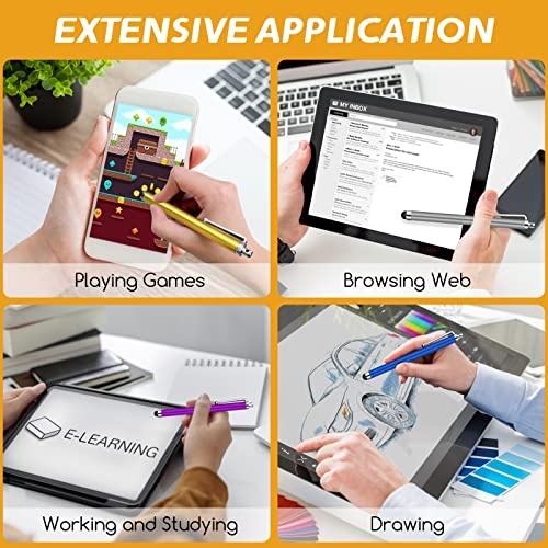 Jsdoin Lot de 10 Stylets universels capacitifs pour écran Tactile, tablettes, iPad Mini, iPad Pro, iPad Air, Smartphones, Plusieurs Couleurs – Image 8