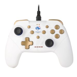 Konix FFF Manette filaire pour Nintendo Switch, Switch 2 et PC - Fonction vibration - Câble 3 m - Blanc