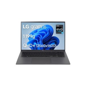 LG Gram 16Z90R-G.AA56F - PC Portable 16" 1199g, écran IPS QHD+ Format 16:10, Intel® Evo™ i5-1340P, RAM 16Go, SSD 512Go NVMe, Intel Iris XE Graphics, Thunderbolt™ 4, Windows 11, Clavier AZERTY, Gris