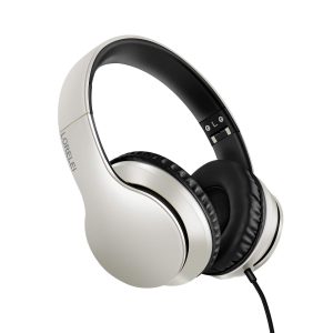 LORELEI X6 Casque supra-auriculaire avec microphone, léger, pliable et portable avec basses stéréo sans nœuds de 1,45 m pour smartphone, tablette, MP3/4