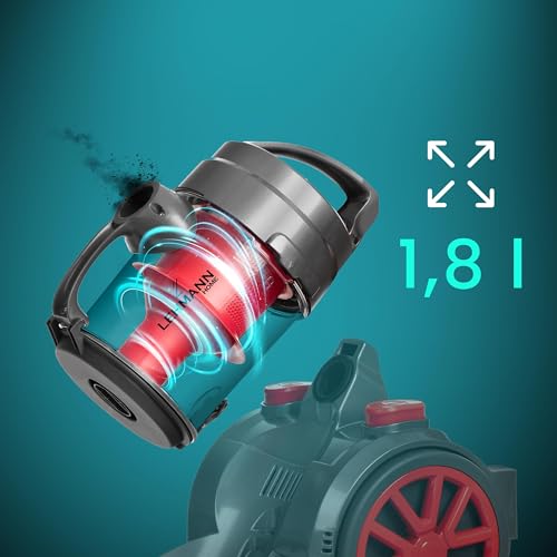 Lehmann LHOCV-7018 Tinosa Aspirateur sans Sac Cyclonique, 4000 W, Aspirateur Puissant avec Une Grande Puissance d'aspiration, HEPA Filtre, Compact et Léger, Réservoir à Poussière 1,8 L – Image 5