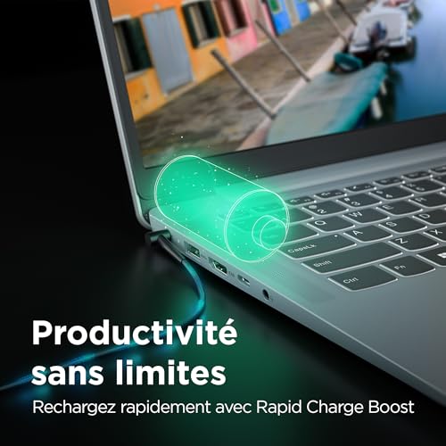 Lenovo IdeaPad Slim 3 16ABR8 - Ordinateur Portable 16'' WUXGA (AMD Ryzen 7 5825U, RAM 16Go, SSD 512Go, AMD Radeon Graphics, Windows 11 Home) Clavier AZERTY Français - Gris – Image 4