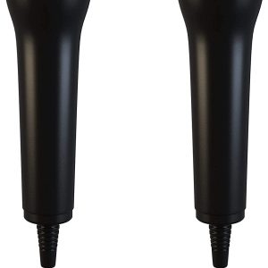 Lioncast 2x Microphone USB Universel Pour Karaoke et Enregistrement de Son (Wii, PS3, PS4, XboxOne, PC) comme Guitar Hero, Rock Star, 2,95m de Câble - Noir