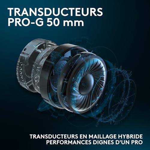 Logitech G Pro X SE, Casque de Gaming Filaire avec Microphone: Microphone détachable, Casque DTS: X 7.1, convertisseur N/A USB Inclus, pour PC, Xbox One, Xbox Series X|S, PS5, PS4 - Noir – Image 6