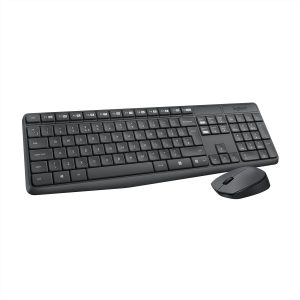 Logitech MK235 Combo Clavier Souris sans fil pour Windows, 2,4 GHz Récepteur USB, 15 Touches de Fonctions, Batterie Longue Durée 3 Ans, PC/Portable, Clavier AZERTY Français