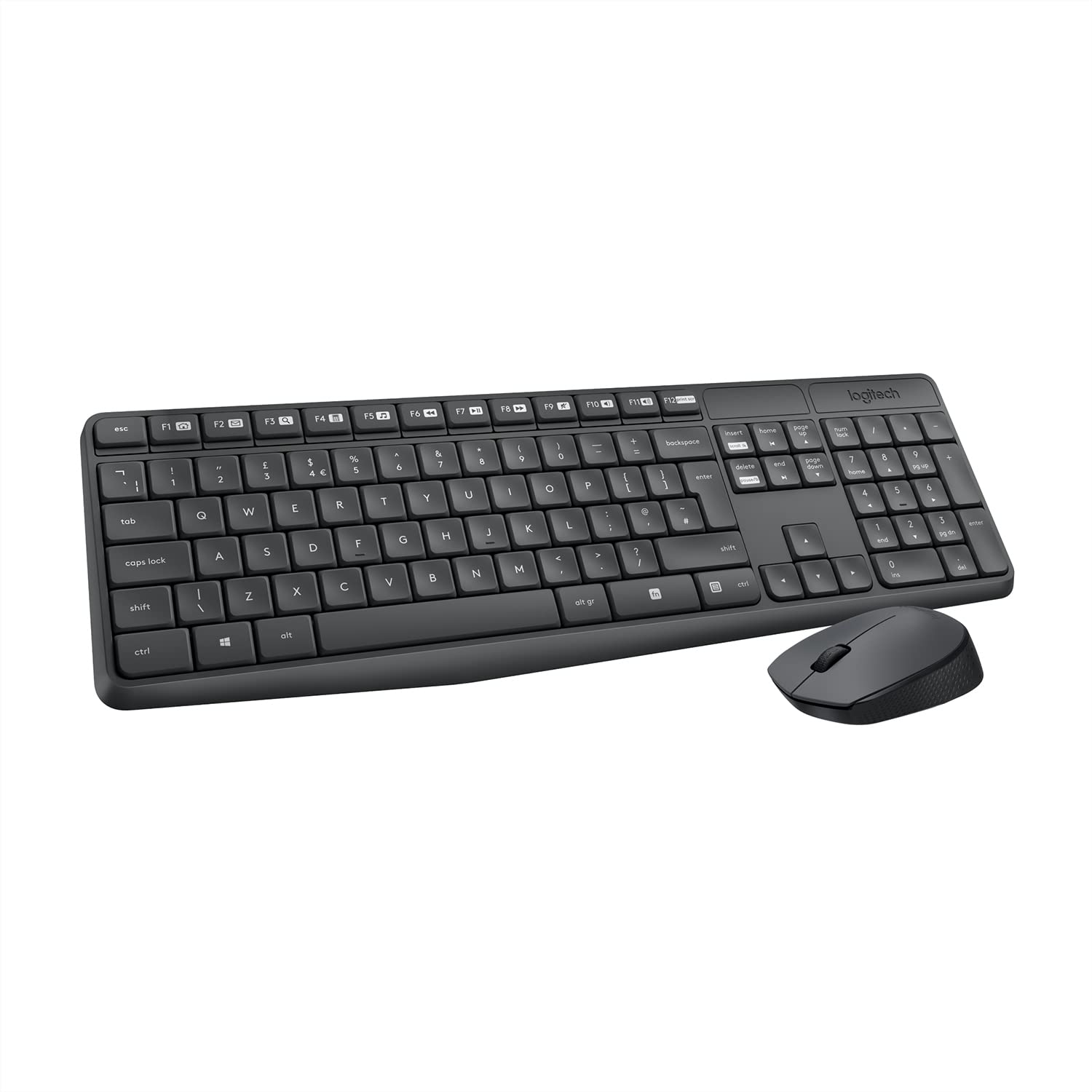 Logitech MK235 Combo Clavier Souris sans fil pour Windows, 2,4 GHz Récepteur USB, 15 Touches de Fonctions, Batterie Longue Durée 3 Ans, PC/Portable, Clavier AZERTY Français