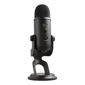 Logitech for Creators Blue Yeti Microphone USB pour Enregistrer, Streaming, Gaming, Podcast sur PC & Mac, Micro condensateur pour ordinateur portable et PC avec Effets Blue VO!CE, Plug and Play - Noir