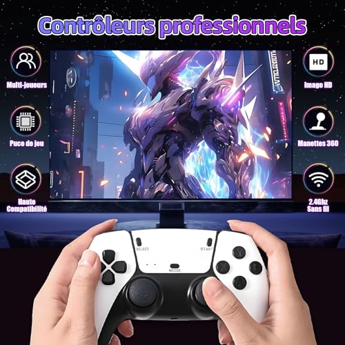 M15 Console de Jeux Vidéo Émulateur Portable 4k, Console de Jeu Rétro avec 50000+ Jeux Classiques 28 Émulateurs Intégrés, Stick de Jeu Plug and Play pour TV avec 2 Manettes de Jeu 2.4G (128G) – Image 7