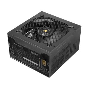 MARS GAMING MPB1000SIM, Alimentation Full Modulaire ATX 1000W, Garantie 7 Ans, 80Plus Gold 90%, Ventilateur SI Extreme Silence 140mm, Technologies AI2-RPM, DC-DC et SMD, ATX 3.1 et PCIe 5.1, Noir