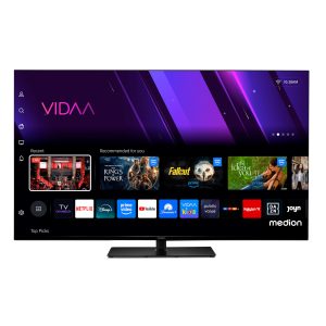 MEDION TV 55 Pouces 4K (138,8 cm) Television (Smart TV 4K, Dolby Vision HDR, VIDAA Store, Prime Video, Disney+, DAZN, Paramount+, HbbTV, PVR, Bluetooth, MD 855300)