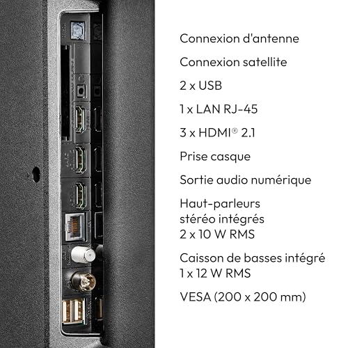 MEDION TV 55 Pouces 4K (138,8 cm) Television (Smart TV 4K, Dolby Vision HDR, VIDAA Store, Prime Video, Disney+, DAZN, Paramount+, HbbTV, PVR, Bluetooth, MD 855300) – Image 6