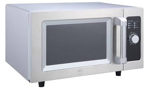 METRO Professional Four à Micro-ondes GMW1125-K, Acier Inoxydable, 51.1 x 43 x 31.1 cm, 1000 W, 25 L, Commande mécanique, Minuterie à Bouton Rotatif, Argenté – Image 2