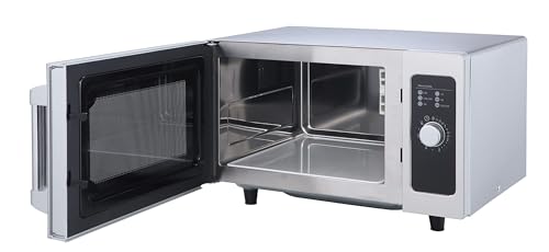 METRO Professional Four à Micro-ondes GMW1125-K, Acier Inoxydable, 51.1 x 43 x 31.1 cm, 1000 W, 25 L, Commande mécanique, Minuterie à Bouton Rotatif, Argenté – Image 4