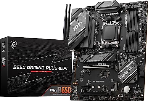 MSI B650 Gaming Plus Carte mère de Jeu WiFi AMD AM5, ATX, DDR5, PCIe 4.0, M.2, SATA 6 Go/s, USB 3.2 Gen 2, HDMI/DP, Wi-FI 6E, Bluetooth 5.3, AMD Ryzen 7000 Series Processeurs de Bureau – Image 2