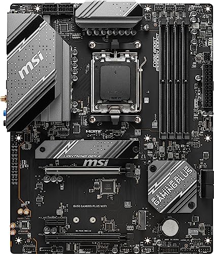 MSI B650 Gaming Plus Carte mère de Jeu WiFi AMD AM5, ATX, DDR5, PCIe 4.0, M.2, SATA 6 Go/s, USB 3.2 Gen 2, HDMI/DP, Wi-FI 6E, Bluetooth 5.3, AMD Ryzen 7000 Series Processeurs de Bureau – Image 3