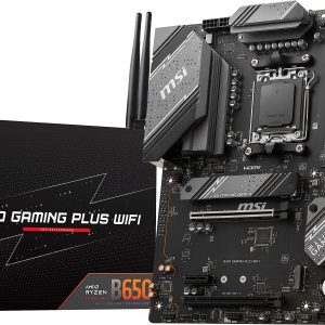 MSI B650 Gaming Plus Carte mère de Jeu WiFi AMD AM5, ATX, DDR5, PCIe 4.0, M.2, SATA 6 Go/s, USB 3.2 Gen 2, HDMI/DP, Wi-FI 6E, Bluetooth 5.3, AMD Ryzen 7000 Series Processeurs de Bureau