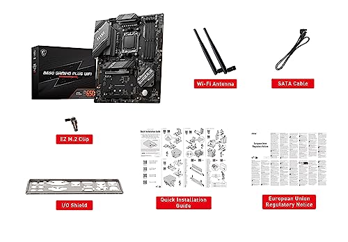 MSI B650 Gaming Plus Carte mère de Jeu WiFi AMD AM5, ATX, DDR5, PCIe 4.0, M.2, SATA 6 Go/s, USB 3.2 Gen 2, HDMI/DP, Wi-FI 6E, Bluetooth 5.3, AMD Ryzen 7000 Series Processeurs de Bureau – Image 8