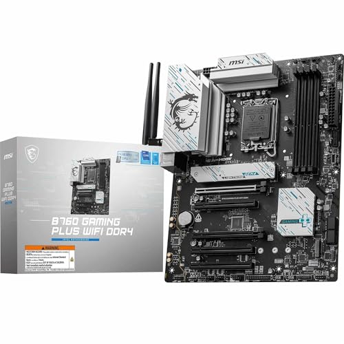 MSI B760 Gaming Plus WiFi DDR4 Carte mère, ATX - pour processeurs Intel 14e, 13e & 12e gén, LGA 1700 - DDR4 Memory Boost 5333+MHz/OC, 1 x PCIe 4.0 x16, 2 x M.2 Gen4, 2.5G LAN, Wi-FI 6E – Image 2