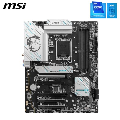 MSI B760 Gaming Plus WiFi DDR4 Carte mère, ATX - pour processeurs Intel 14e, 13e & 12e gén, LGA 1700 - DDR4 Memory Boost 5333+MHz/OC, 1 x PCIe 4.0 x16, 2 x M.2 Gen4, 2.5G LAN, Wi-FI 6E – Image 3