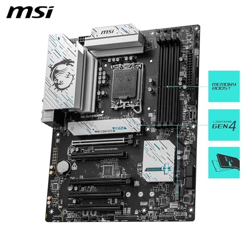 MSI B760 Gaming Plus WiFi DDR4 Carte mère, ATX - pour processeurs Intel 14e, 13e & 12e gén, LGA 1700 - DDR4 Memory Boost 5333+MHz/OC, 1 x PCIe 4.0 x16, 2 x M.2 Gen4, 2.5G LAN, Wi-FI 6E – Image 4