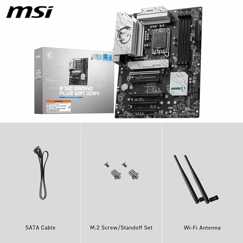 MSI B760 Gaming Plus WiFi DDR4 Carte mère, ATX - pour processeurs Intel 14e, 13e & 12e gén, LGA 1700 - DDR4 Memory Boost 5333+MHz/OC, 1 x PCIe 4.0 x16, 2 x M.2 Gen4, 2.5G LAN, Wi-FI 6E – Image 8