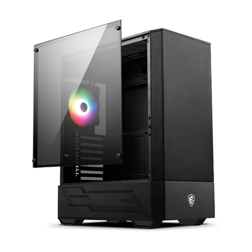 MSI MAG FORGE 110R Boitier PC Gaming Moyen Tour Noir, 1x Ventilateur 120mm ARGB, Panneau Latéral en Verre Trempé, ATX, mATX, mini-ITX – Image 6