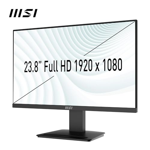 MSI PRO MP2412 Écran Bureautique 23.8" Full HD - Dalle VA 1920x1080, 100Hz, Confort Oculaire, Montable VESA, Haut-Parleurs Intégrés, Supporte Display Kit, Inclinaison Réglable - HDMI 1.4b, DP 1.2a – Image 3