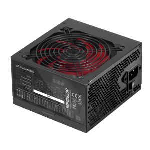 Mars Gaming MPIII550P, Alimentation PC ATX 550W, 5 Ans de Garantie, 85% d'Efficacité, Système Digital APFC, Ventilateur FDB 120mm AI-RPM, Technologies DC-DC et SMD, Câbles Plats Extra-Longs, Noir
