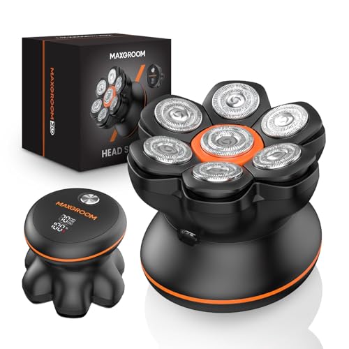 Maxgroom 7D Rasoir Tete Chauve Homme,Tondeuse Crane Chauve Sec&Huimide,IPX6 Etanche,USB-C 90 Minutes Autonomie, Rasoir Tête,Cadeau Homme Chauve – Image 2