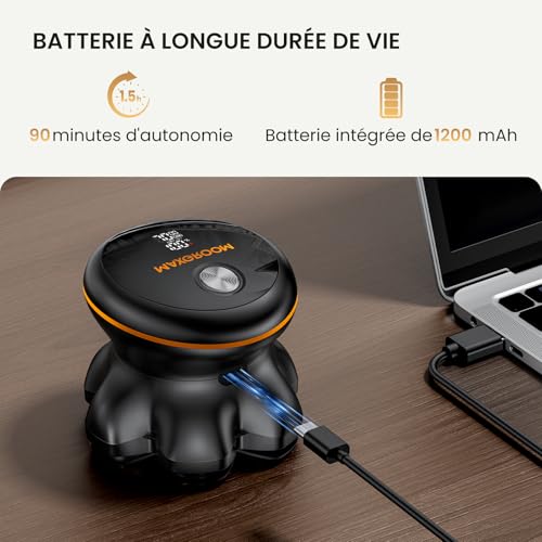 Maxgroom 7D Rasoir Tete Chauve Homme,Tondeuse Crane Chauve Sec&Huimide,IPX6 Etanche,USB-C 90 Minutes Autonomie, Rasoir Tête,Cadeau Homme Chauve – Image 5