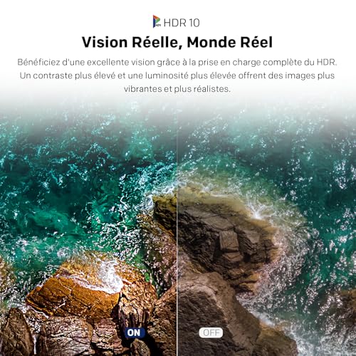 Metz Portable TV QLED 32 Pouces (80 cm) Smart Google Television HDR 10 Haut-parleurs Puissants DBX TV Dolby Audio Chromecast Commande Vocale Google Assistant Tuner Power-C (32MQE7100 Blanc) – Image 4