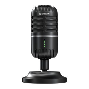 Microphone PC, microphone de streaming pour PC, PS4, PS5, microphone à condensateur USB C pour jeux, podcast, enregistrement, streaming, avec muet/gain, adaptateur pour téléphone, compatible avec Mac,