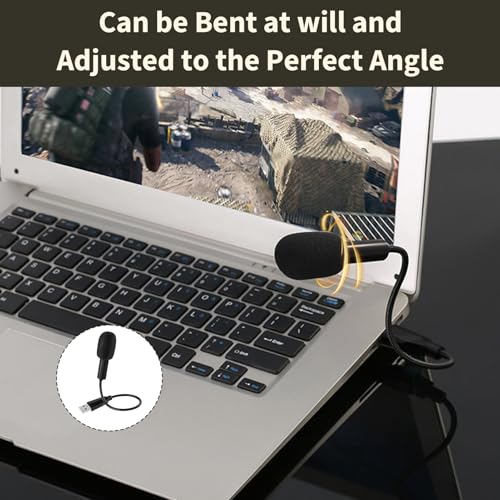 Microphone USB PC, Microphone à Condensateur Omnidirectionnel 360° USB Col de Cygne Compact pour Ordinateur, PC, Jeux, Laptop, Podcast, Streaming, Skype et Enregistrement Câble de 16,5 CM – Image 5