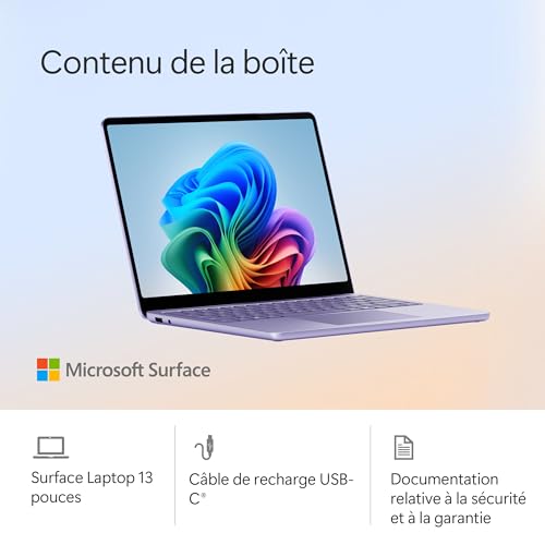 Microsoft Surface Laptop | Copilot+ PC | Ecran Tactile LCD 13”| Snapdragon® X Plus | 16Go RAM | Stockage 512Go | Dernier Modèle | Violet – Image 7