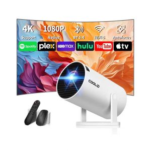 Mini Vidéoprojecteur [App Intégrée & 2026 Upgraded] Projecteur Supporte 4K/1080P avec 5G WiFi 6 Et BT 5.4 Soutien Rotation 270° Portable Projecteur Video Applicable Laptop/HDMI/TV Stick/Home,Blanc