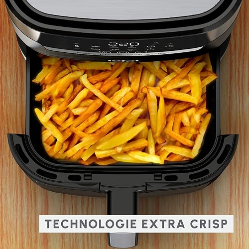 Moulinex Easy Fry & Grill Vision Friteuse sans huile + Grill, Capacité 4,2 L, Jusqu'à 6 personnes, 8 programmes automatiques, Fenêtre amovible, Écran tactile, air fryer EZ506820 – Image 6