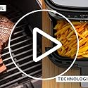 Moulinex Easy Fry & Grill Vision Friteuse sans huile + Grill, Capacité 4,2 L, Jusqu'à 6 personnes, 8 programmes automatiques, Fenêtre amovible, Écran tactile, air fryer EZ506820 – Image 8